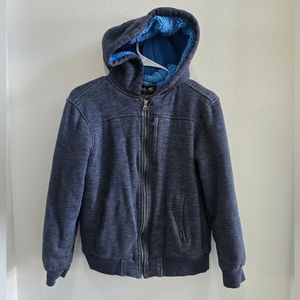 O'neill zipup dark grey hooded fleece jacket kids size medium